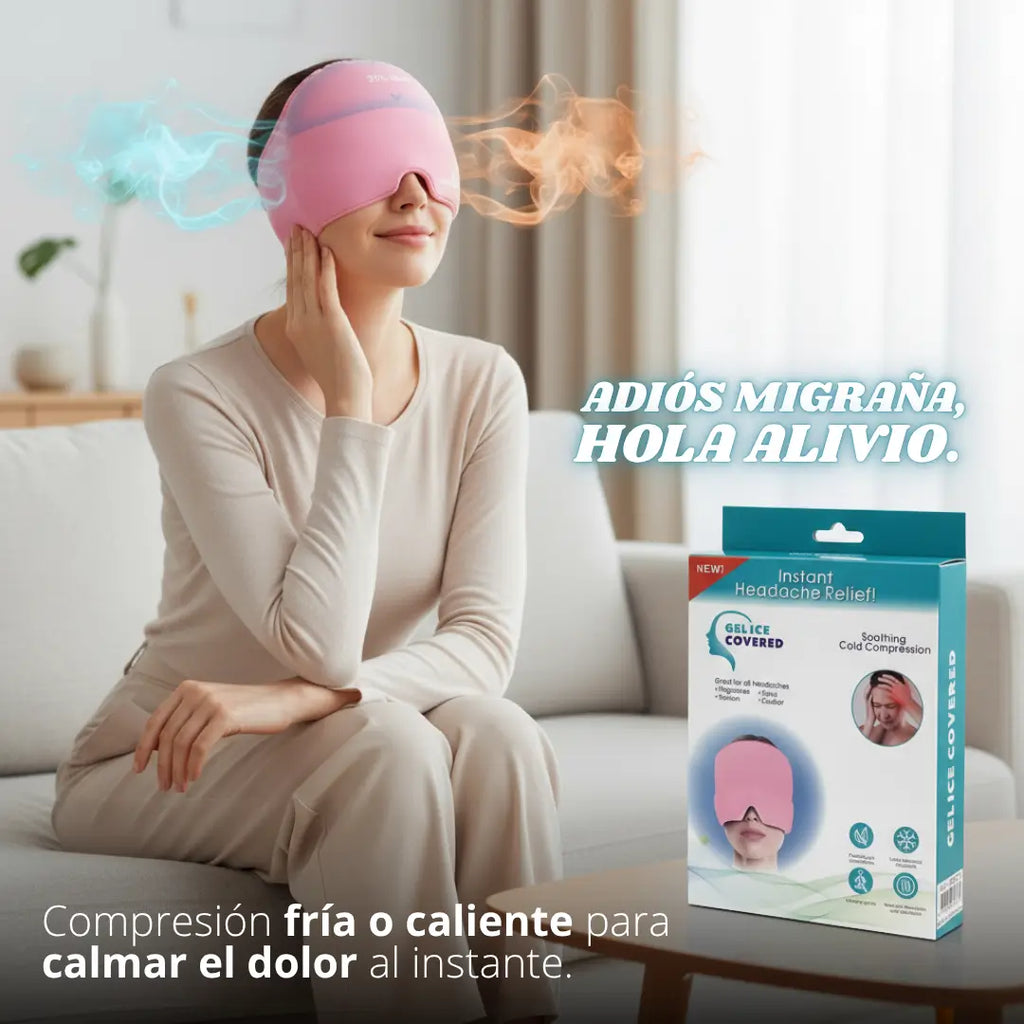 MigraRelief™ Máscara de gel terapéutica para migraña y estrés