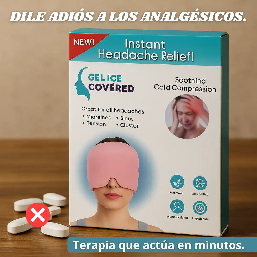 MigraRelief™ Máscara de gel terapéutica para migraña y estrés