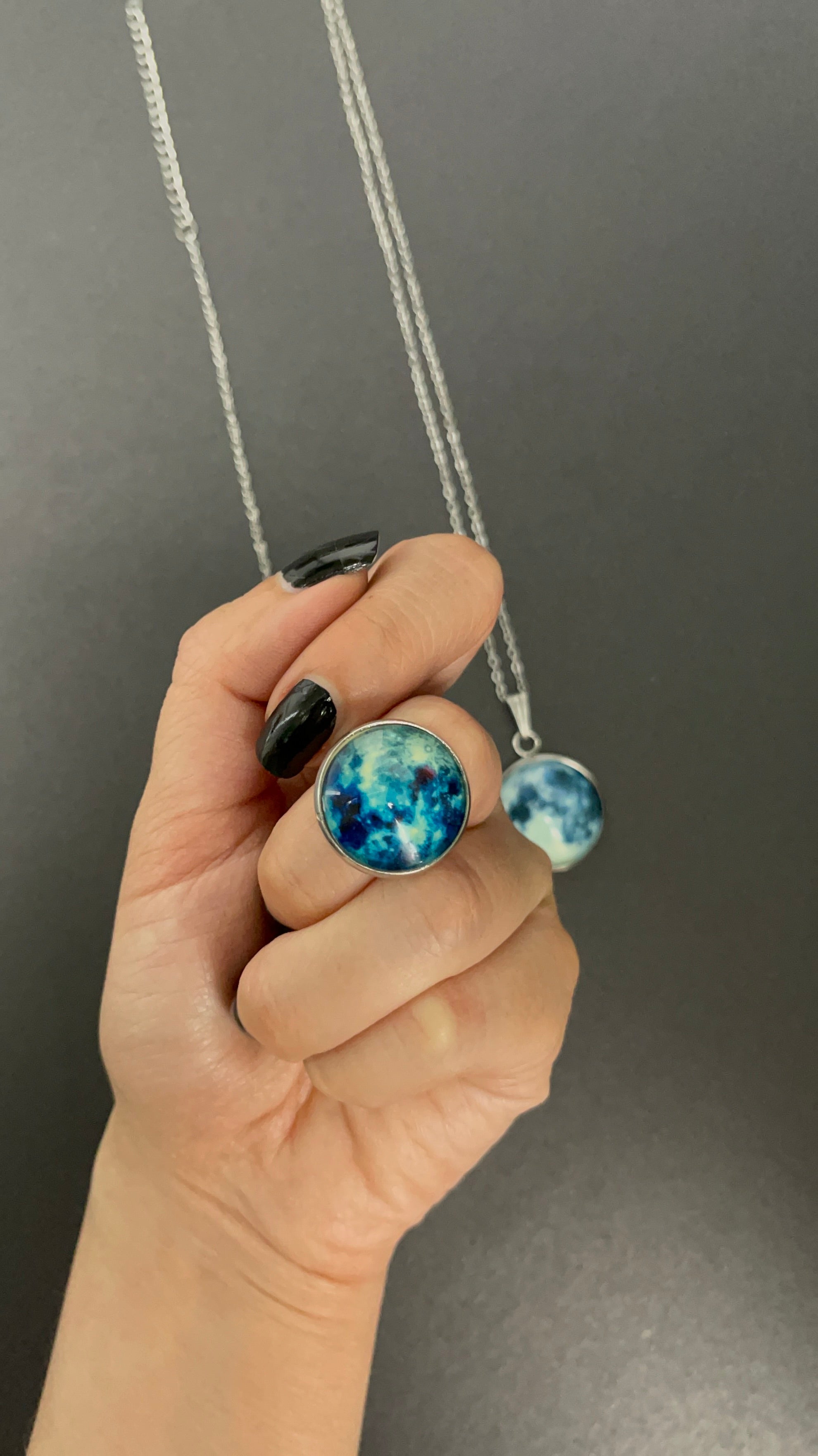 Luna Eterna Conjunto de Joyería Cielo Nocturno