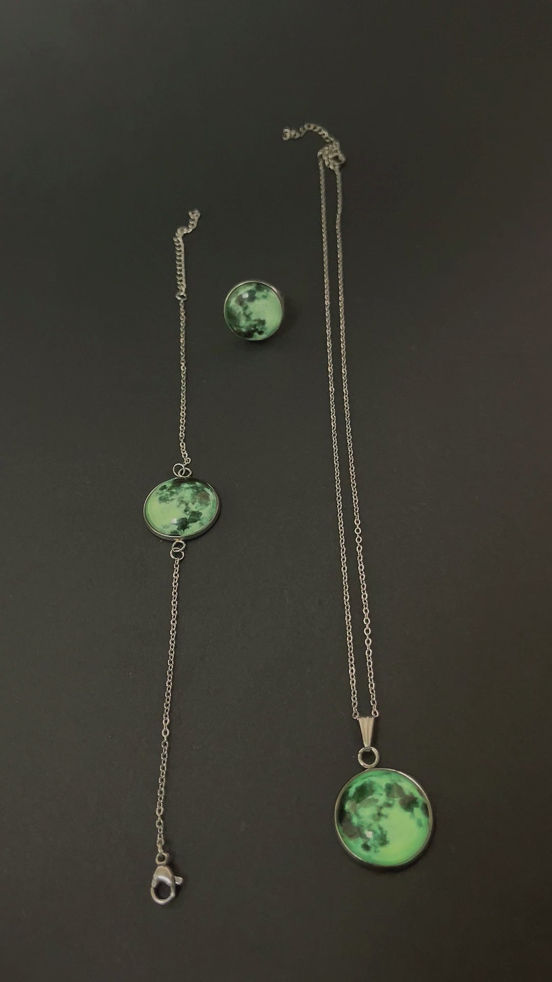 Luna Eterna Conjunto de Joyería Cielo Nocturno