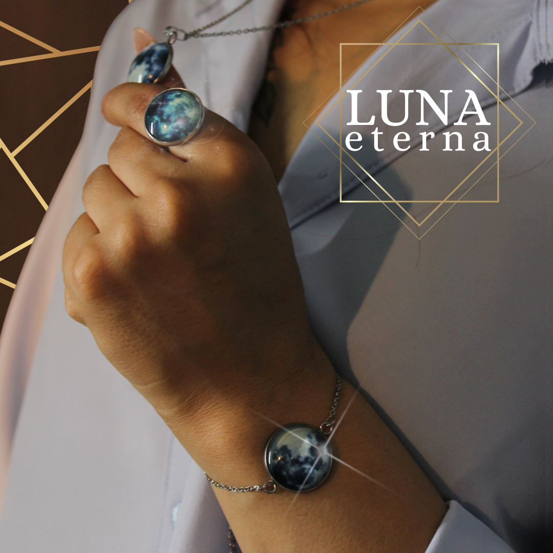 Luna Eterna Conjunto de Joyería Cielo Nocturno